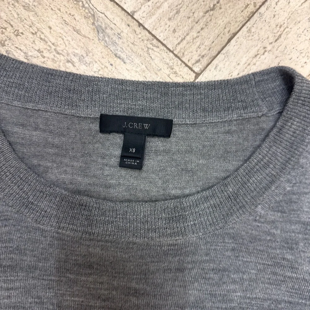 J. Crew Women's Classic Gray Crew Neck Sweater - Picture 2 of 2